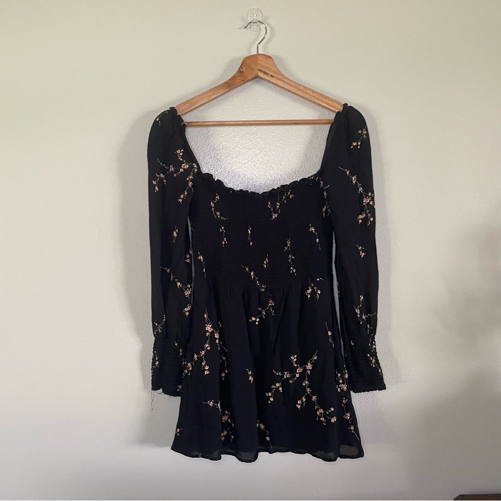 Reformation | Kelli Dress in Black with Pink floral, size small - Picture 10 of 14
